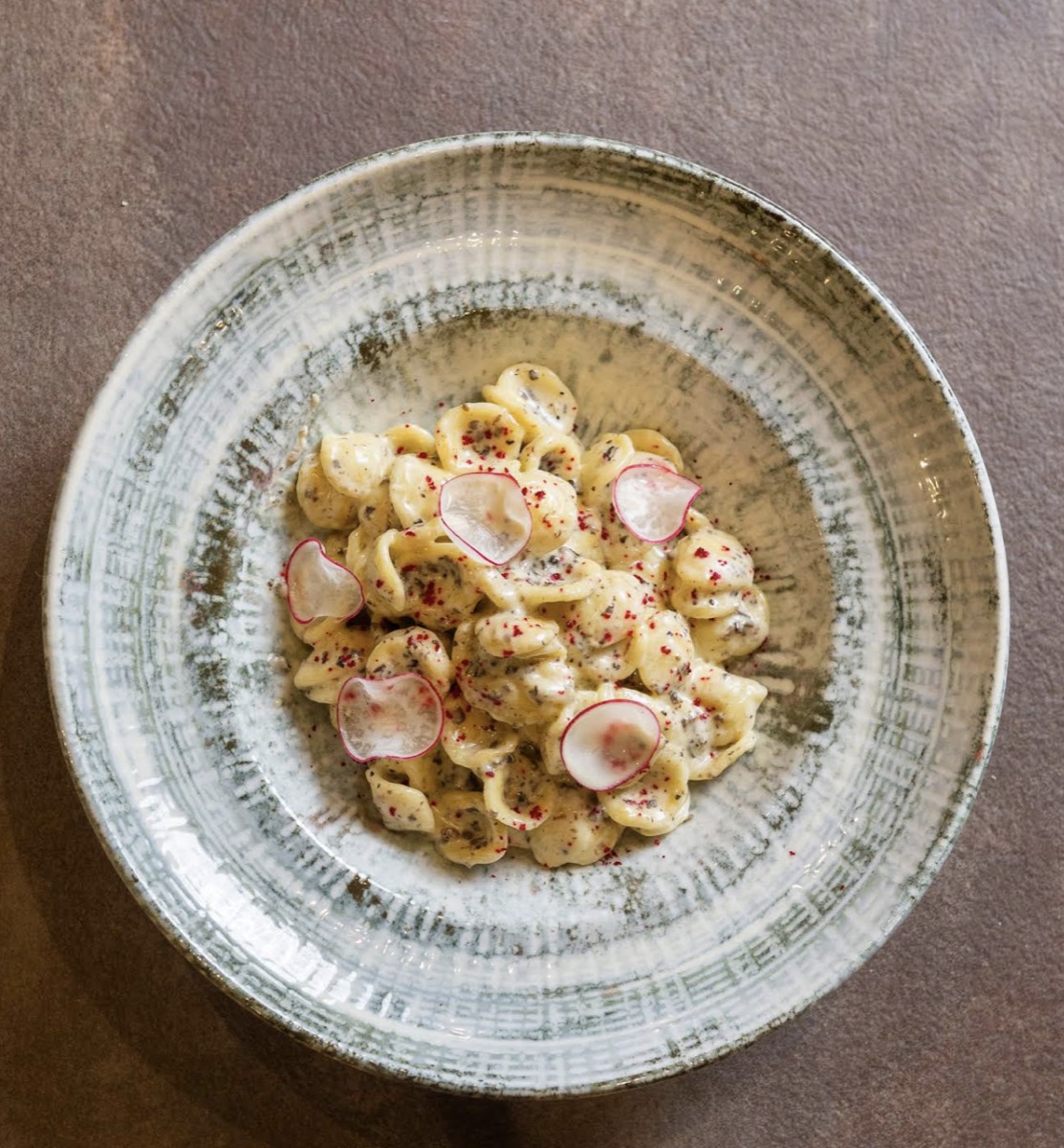 Orecchiette with radish