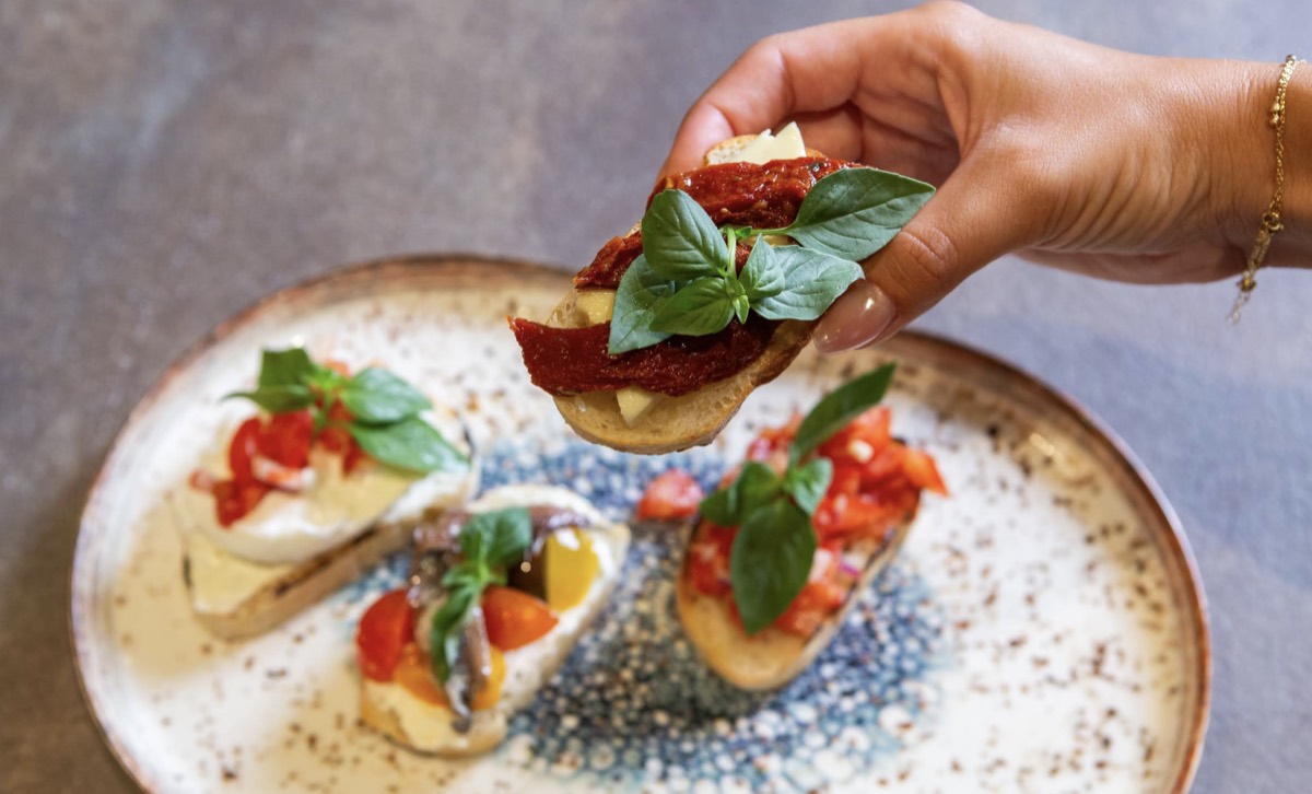 Tomato and basil bruschetta