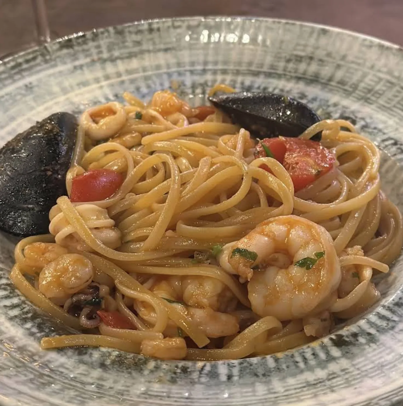 Seafood linguine