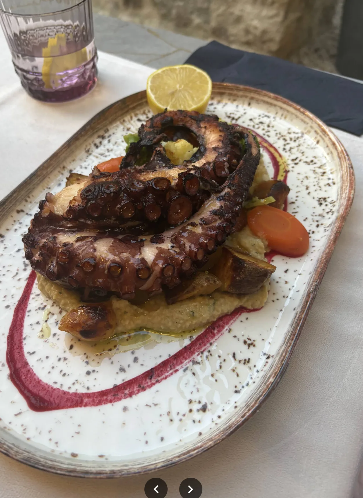 Grilled octopus